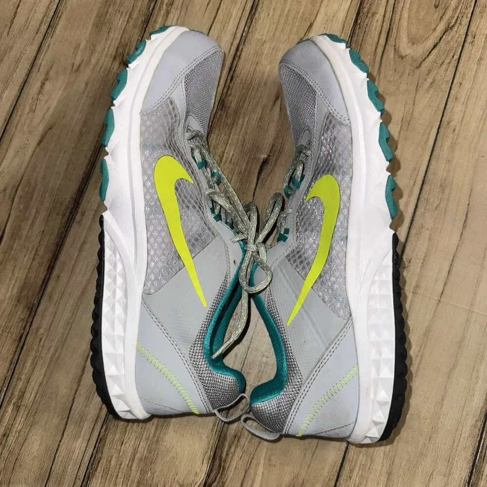 Nike Wild Trail 643074-003 Gray Low Top Lace Up Trail Running Shoes Women's 12